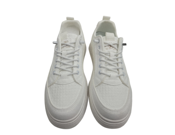 Classic White Lace-Up Sneaker