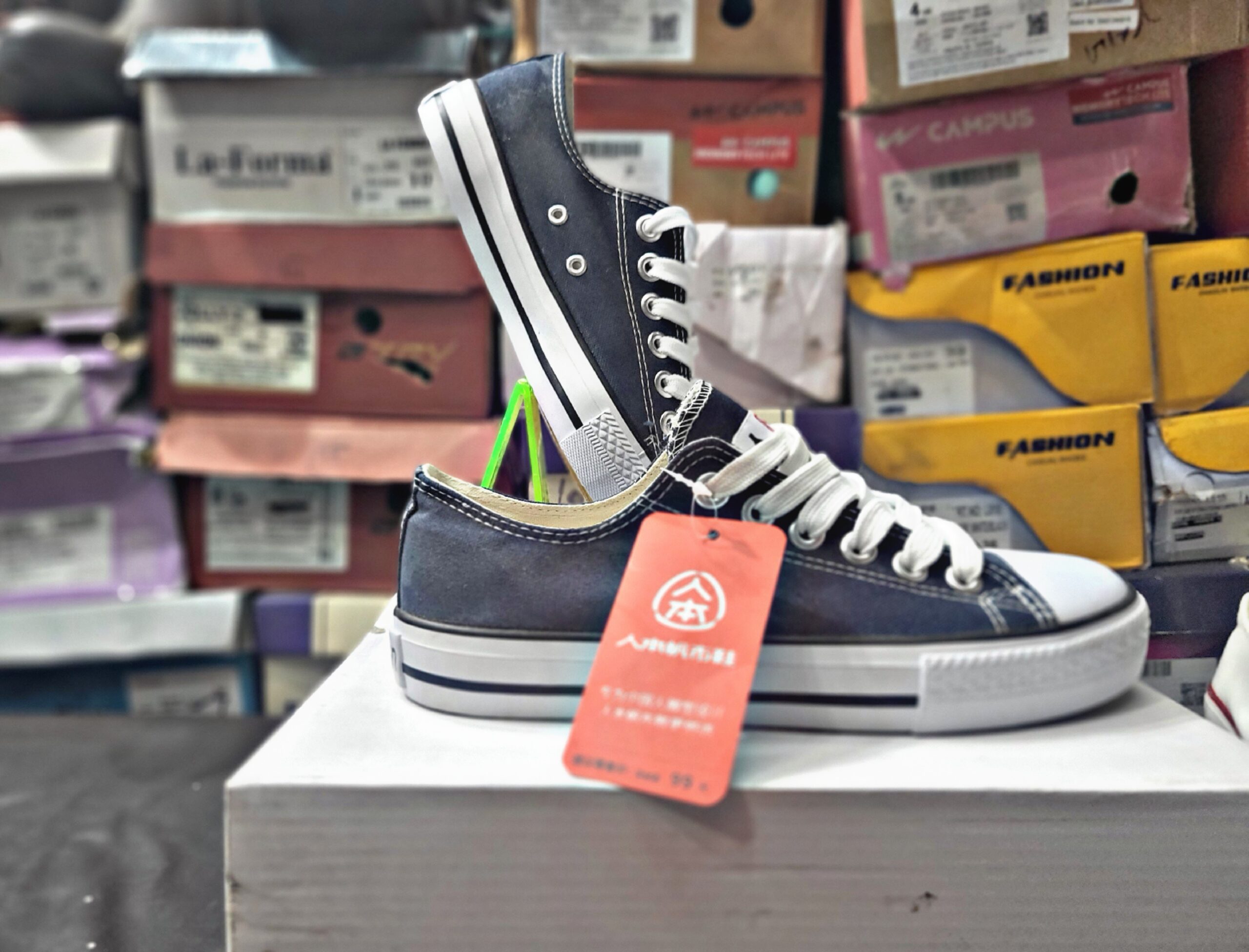 Blue Canvas Sneakers