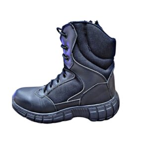 Military-style boot-Leather